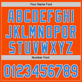 Custom Orange Electric Blue-White Ice Cream Waffle Foodie Dessert Authentic Baseball Jersey