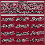 Custom Crimson Black-White Ice Cream Waffle Foodie Dessert Authentic Baseball Jersey