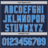 Custom Navy Electric Blue-White Ice Cream Waffle Foodie Dessert Authentic Baseball Jersey