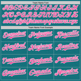 Custom Teal Pink-White Ice Cream Waffle Foodie Dessert Authentic Baseball Jersey