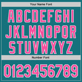 Custom Teal Pink-White Ice Cream Waffle Foodie Dessert Authentic Baseball Jersey