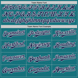 Custom Teal Navy-White Ice Cream Waffle Foodie Dessert Authentic Baseball Jersey