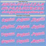 Custom Light Blue Pink-White Ice Cream Waffle Foodie Dessert Authentic Baseball Jersey