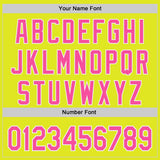 Custom Neon Yellow Pink-White Ice Cream Waffle Foodie Dessert Authentic Baseball Jersey