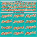 Custom Aqua Orange-White Ice Cream Waffle Foodie Dessert Authentic Baseball Jersey