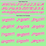 Custom Pea Green Pink-White Ice Cream Waffle Foodie Dessert Authentic Baseball Jersey