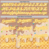 Custom Caramel Brown Cream-Gold Ice Cream Waffle Foodie Dessert Authentic Baseball Jersey