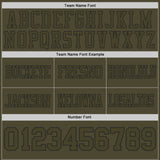 Custom Olive-Black Authentic Camo Two Tone Salute To Service 7V7 Flag Football Jersey