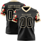 Custom Black-Cream Authentic Camo Two Tone Salute To Service 7V7 Flag Football Jersey