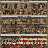Custom Camo Vintage USA Flag Cream Brown-Olive Authentic Woodland Camouflage Salute To Service 7V7 Flag Football Jersey