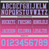 Custom Black Light Blue-Pink Authentic Star Gradient 7V7 Flag Football Jersey