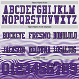 Custom White Purple-Black Authentic Fluid Wave Line Fade 7V7 Flag Football Jersey