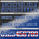 Custom Black USA Flag Gray Royal-White Authentic Geometric Gradient 7V7 Flag Football Jersey