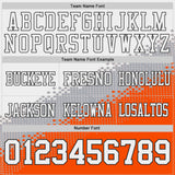 Custom White Gray Orange-Black Authentic Geometric Gradient 7V7 Flag Football Jersey