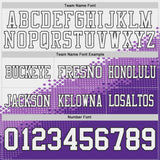 Custom White Medium Purple Purple-Black Authentic Geometric Gradient 7V7 Flag Football Jersey