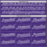 Custom Purple-White Fluid Wave Psychedelic Swirl Authentic Baseball Jersey