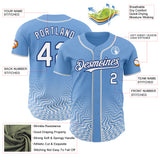 Custom Light Blue White-Royal Fluid Wave Psychedelic Swirl Authentic Baseball Jersey