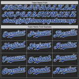 Custom Black Royal-White Fluid Wave Psychedelic Swirl Authentic Baseball Jersey