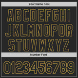 Custom Black-Old Gold Fluid Liquid Wave Splatter Authentic Baseball Jersey