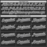 Custom Black Steel Gray-White Fluid Liquid Wave Splatter Authentic Baseball Jersey