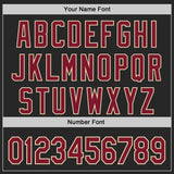 Custom Black Crimson-City Cream Fluid Wave Splatter Gradient Authentic Baseball Jersey