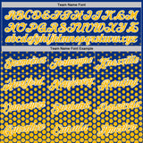 Custom Royal Gold-White Geometric Hexagonal Dot Gradient Performance T-Shirt