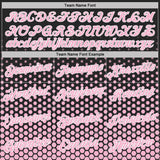 Custom Black Light Pink-White Geometric Hexagonal Dot Gradient Performance T-Shirt