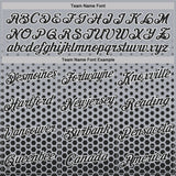 Custom Gray Black-White Geometric Hexagonal Dot Gradient Performance T-Shirt