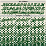 Custom Cream-Green Geometric Hexagonal Dot Gradient Performance T-Shirt