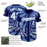 Custom Royal White-Light Blue Lightning Gradient Dot Authentic Baseball Jersey