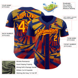 Custom Royal Gold-Red Lightning Gradient Dot Authentic Baseball Jersey
