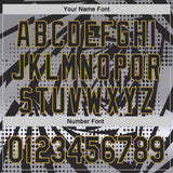 Custom Black Old Gold-Gray Lightning Gradient Dot Authentic Baseball Jersey