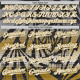 Custom Black White-Old Gold Lightning Gradient Dot Authentic Baseball Jersey