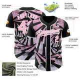 Custom Black Light Pink-White Lightning Gradient Dot Authentic Baseball Jersey
