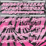 Custom Black White-Pink Lightning Gradient Dot Authentic Baseball Jersey