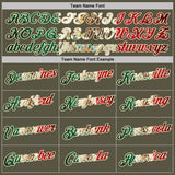 Custom Olive Vintage Mexican Flag-Cream Camo Two Tone Performance T-Shirt