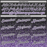 Custom Black Purple-White Colorful Sparkle Gradient Dots Performance T-Shirt