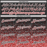 Custom Black Red-White Colorful Sparkle Gradient Dots Performance T-Shirt