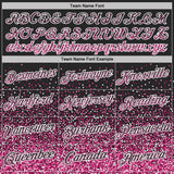 Custom Black Pink-White Colorful Sparkle Gradient Dots Performance T-Shirt