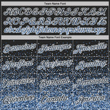 Custom Black Light Blue-White Colorful Sparkle Gradient Dots Performance T-Shirt