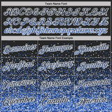 Custom Black Thunder Blue-White Colorful Sparkle Gradient Dots Performance T-Shirt