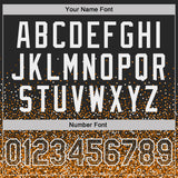 Custom Black Bay Orange-White Colorful Sparkle Gradient Dots Performance T-Shirt