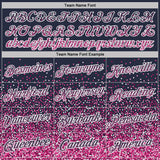 Custom Navy Pink-White Colorful Sparkle Gradient Dots Performance T-Shirt