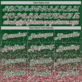 Custom Green Medium Pink-White Colorful Sparkle Gradient Dots Performance T-Shirt