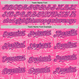 Custom Pink Light Pink-Purple Geometric Cyber Starburst Authentic Baseball Jersey