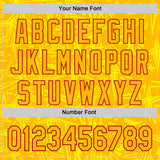 Custom Gold Light Yellow-Red Geometric Cyber Starburst Authentic Baseball Jersey