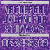 Custom Purple Medium Purple-White Geometric Cyber Starburst Authentic Baseball Jersey
