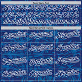 Custom Royal Blue-White Geometric Cyber Starburst Authentic Baseball Jersey