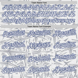 Custom White Gray-Royal Geometric Cyber Starburst Authentic Baseball Jersey