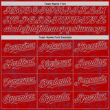 Custom Red-Gray Geometric Cyber Starburst Authentic Baseball Jersey